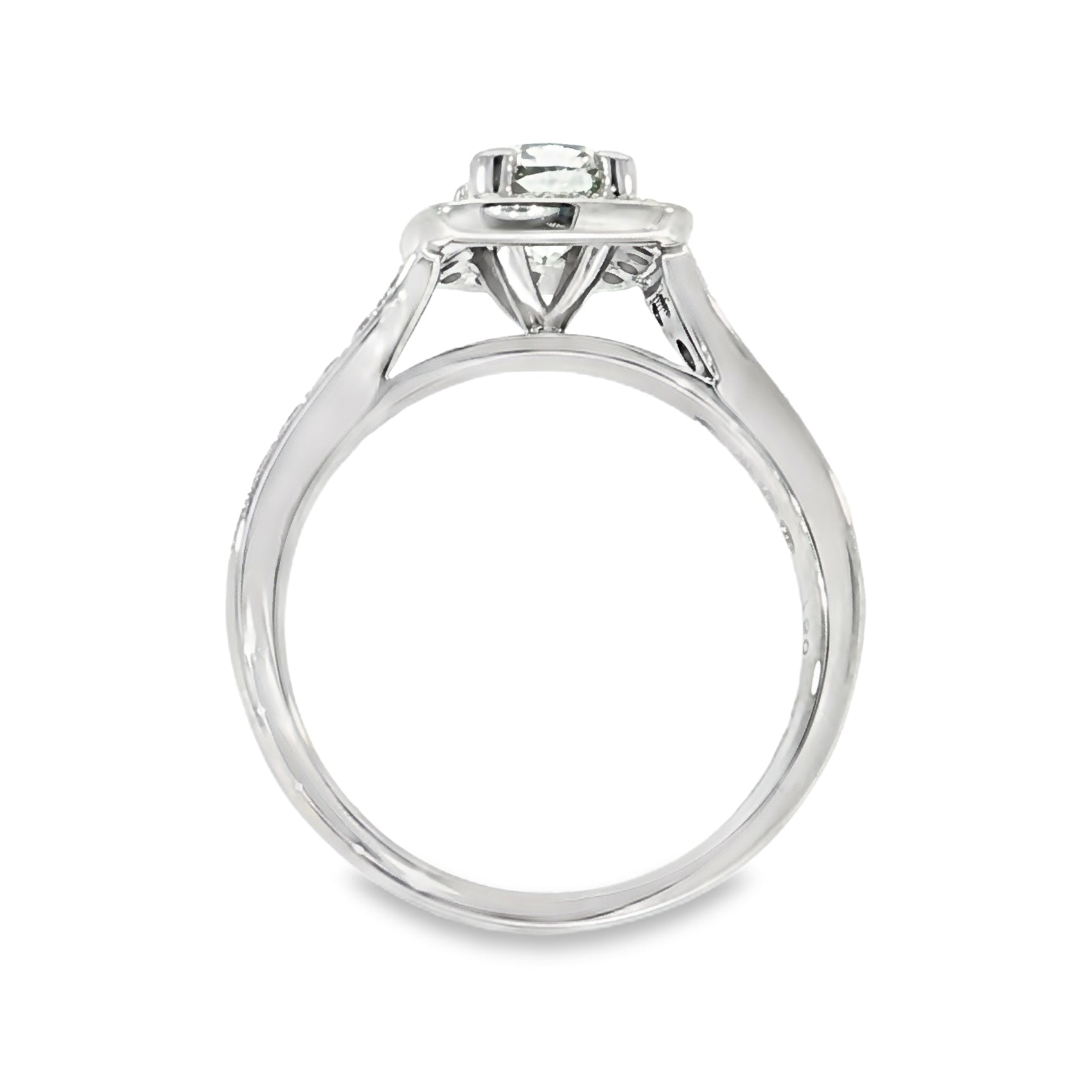 18ct WG "Fancy Pine Green" Diamond Ring. Design No: ARKOT-PINE-1.02CT