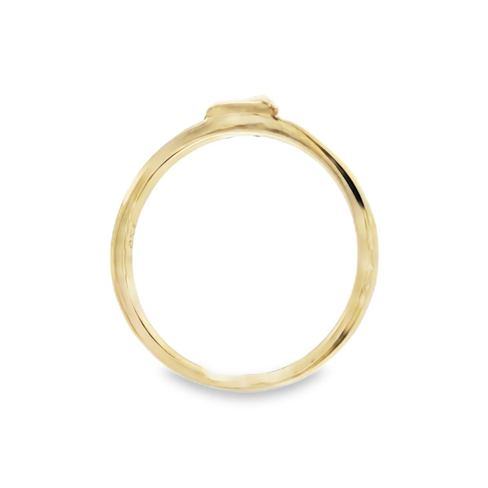 DREAMTIME DIAMONDS: 9ct YG Diamond Pear Shape Stacker Ring. Design No: DRG537