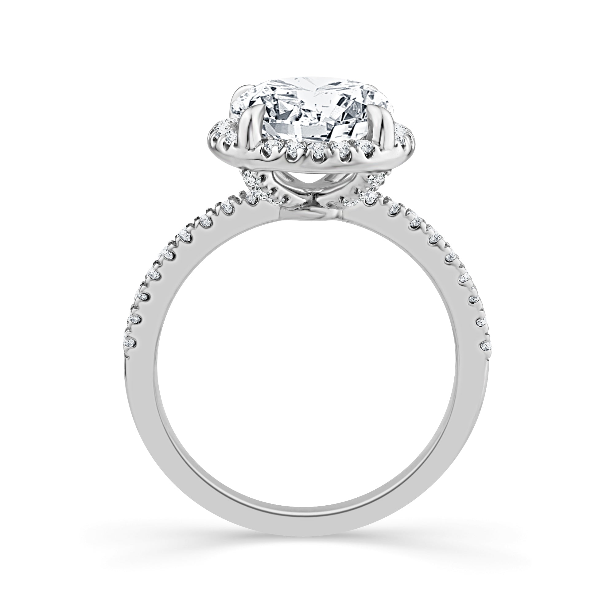 18ct White Gold Lab Grown 3.16ct Diamond Ring. Design No: LGRE-22730AL-18W-P