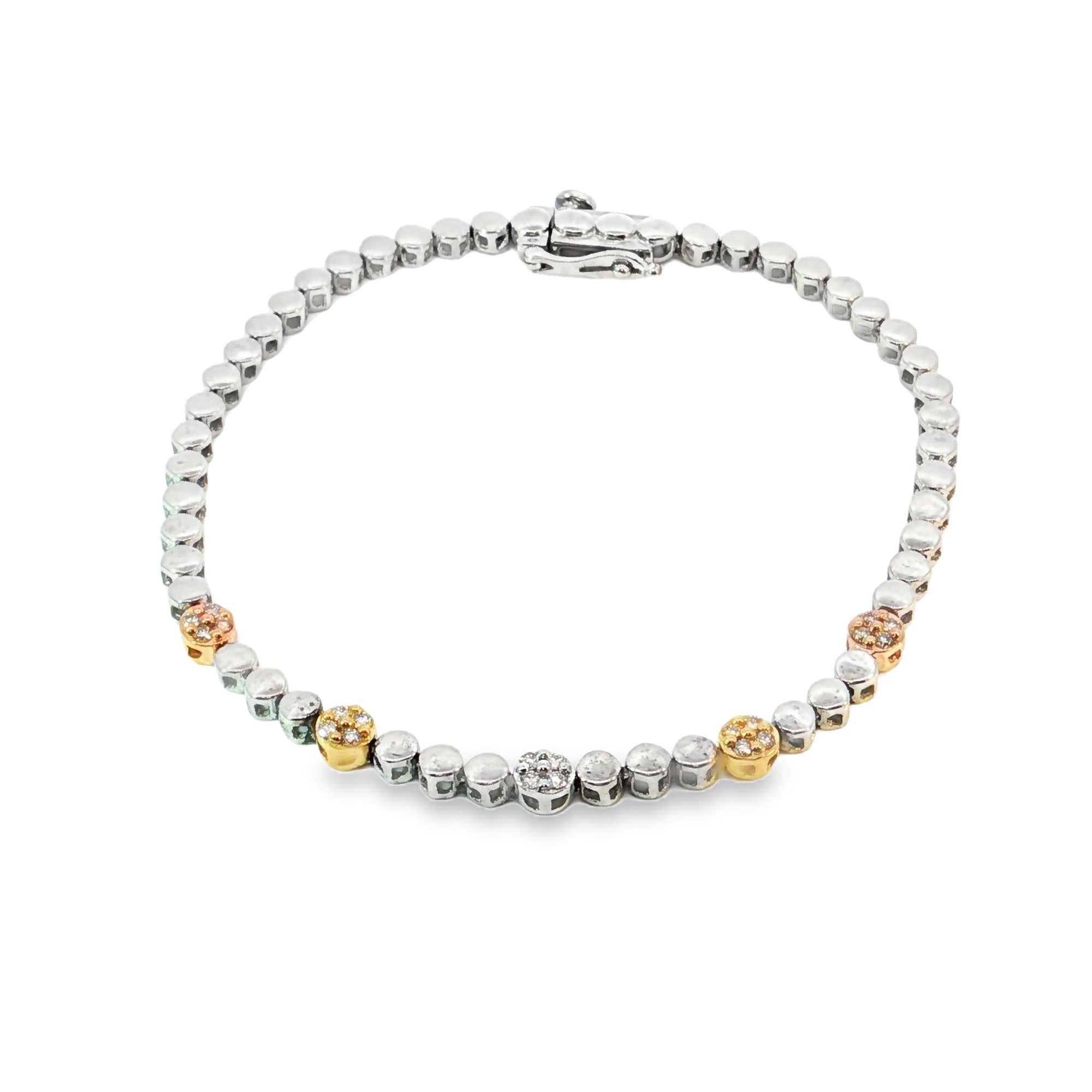 9ct White Gold Dreamtime Diamond Bracelet. Design No: DTBR003