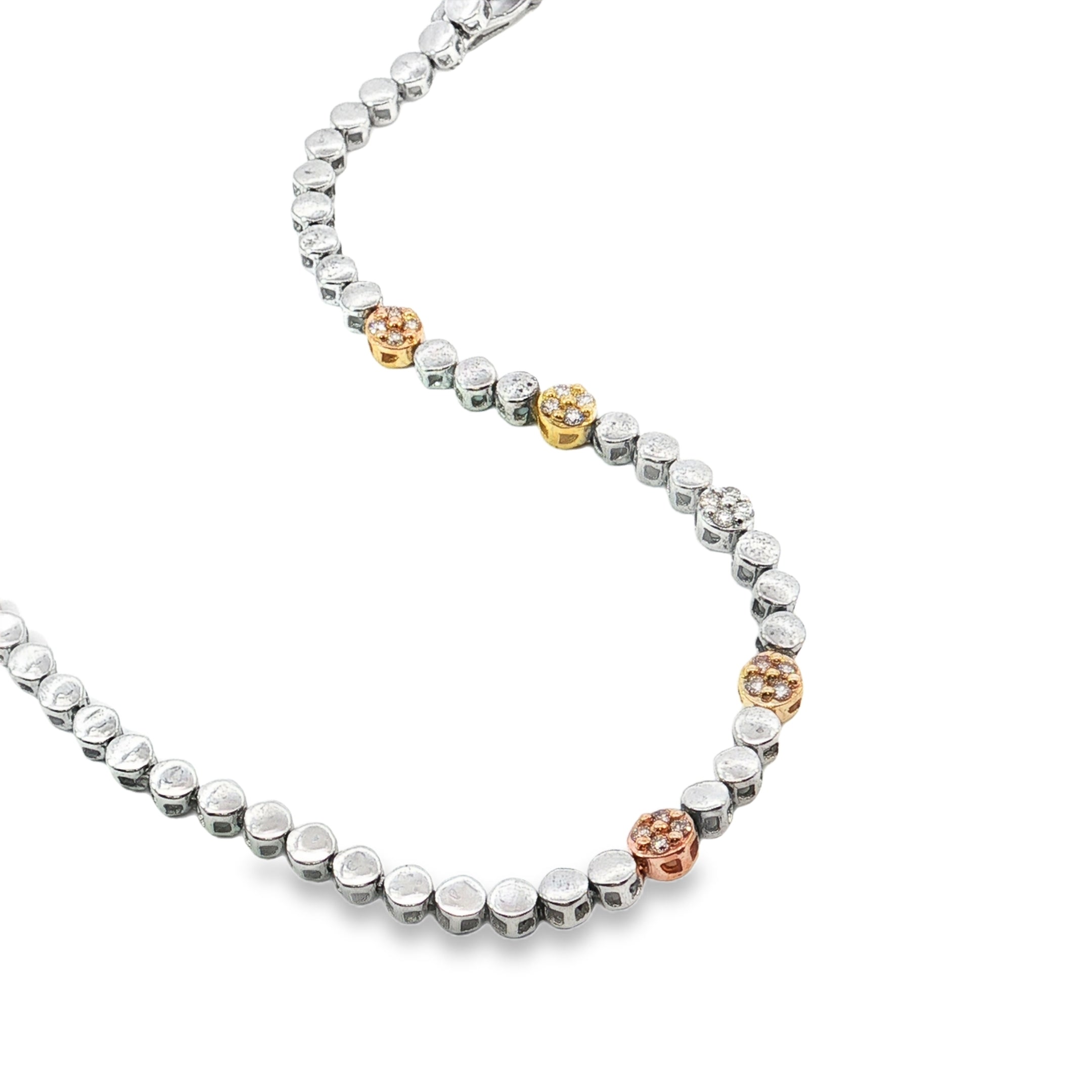 9ct White Gold Dreamtime Diamond Bracelet. Design No: DTBR003