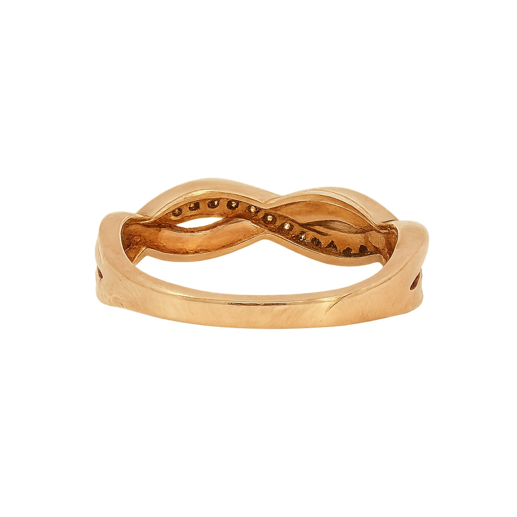 9ct Rose Gold Diamond Weave Ring. Design No: DTRG010