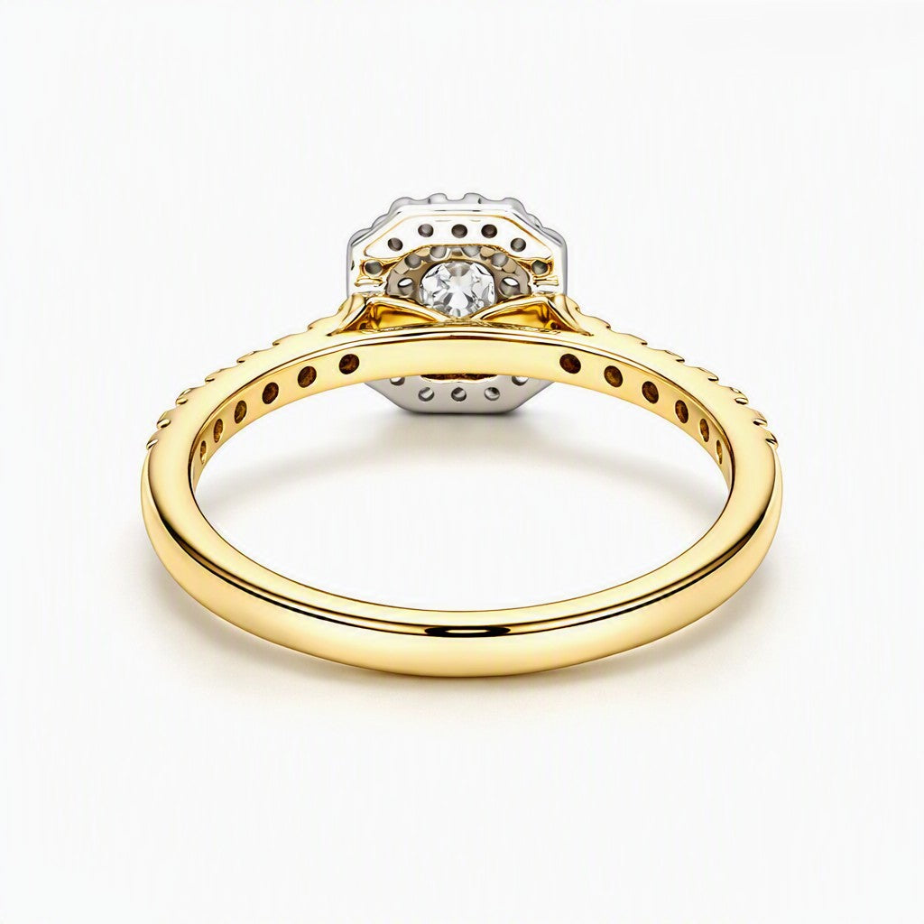 18ct Yellow and White Gold Diamond Ring. Design No: 2650