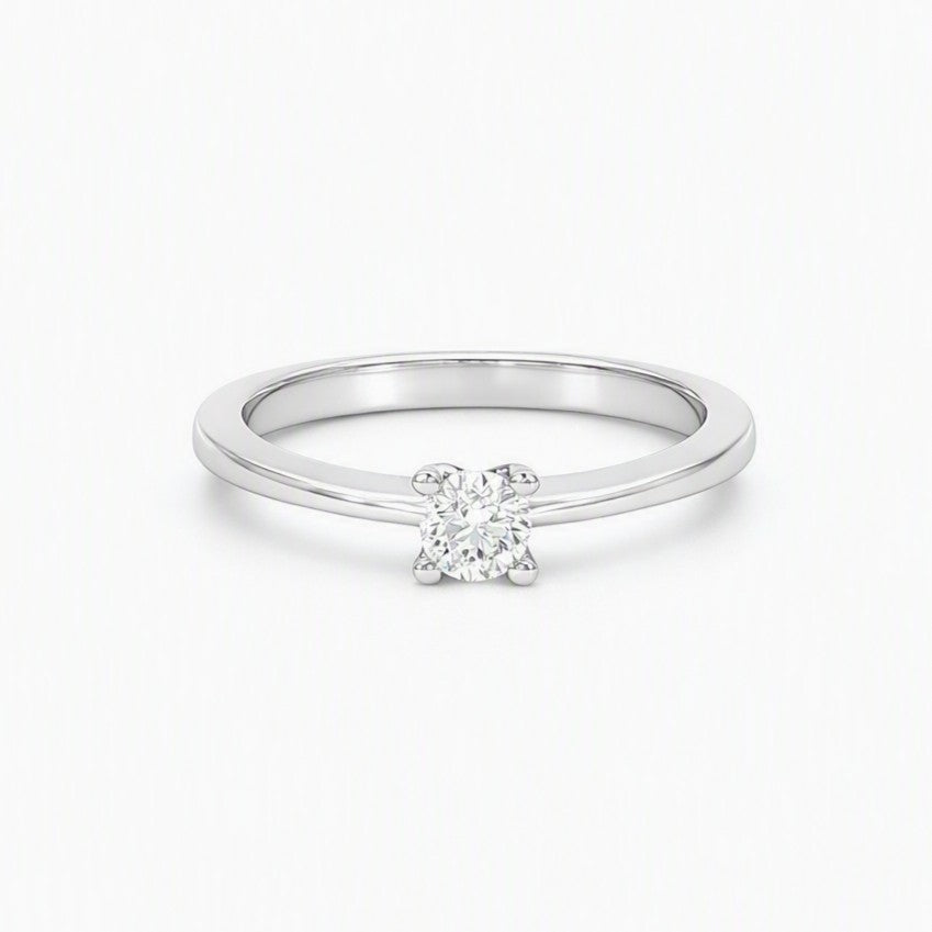 18ct White Gold Argyle White Diamond Solitaire. Design: AWRG013