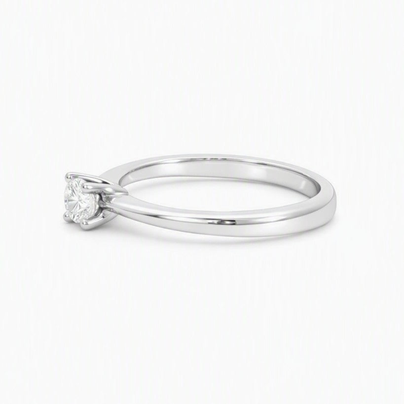 18ct White Gold Argyle White Diamond Solitaire. Design: AWRG013