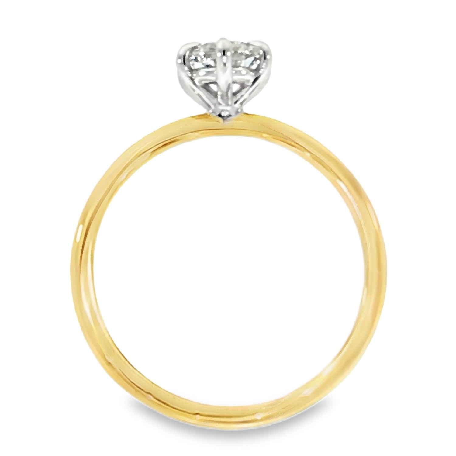 18ct Yellow Gold Diamond Ring. Design No: S-DR-18Y-P8-0.74CT-3523.