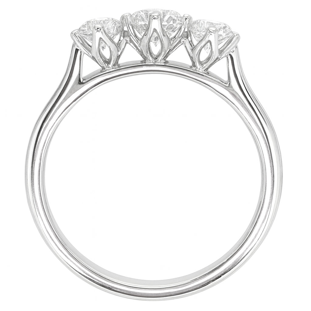 Timeless Elegance Trilogy White Gold Ring. Design No: 2958
