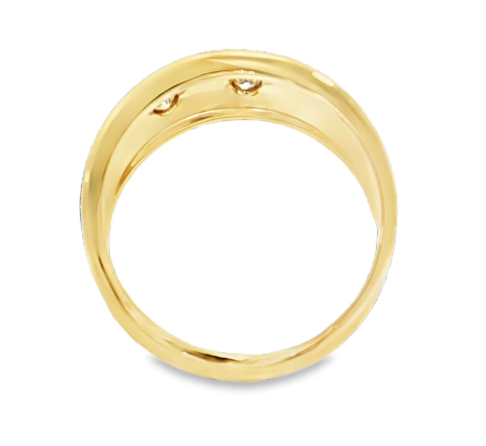 Refined Elegance Dome Gold Diamond Ring. Design No: 330