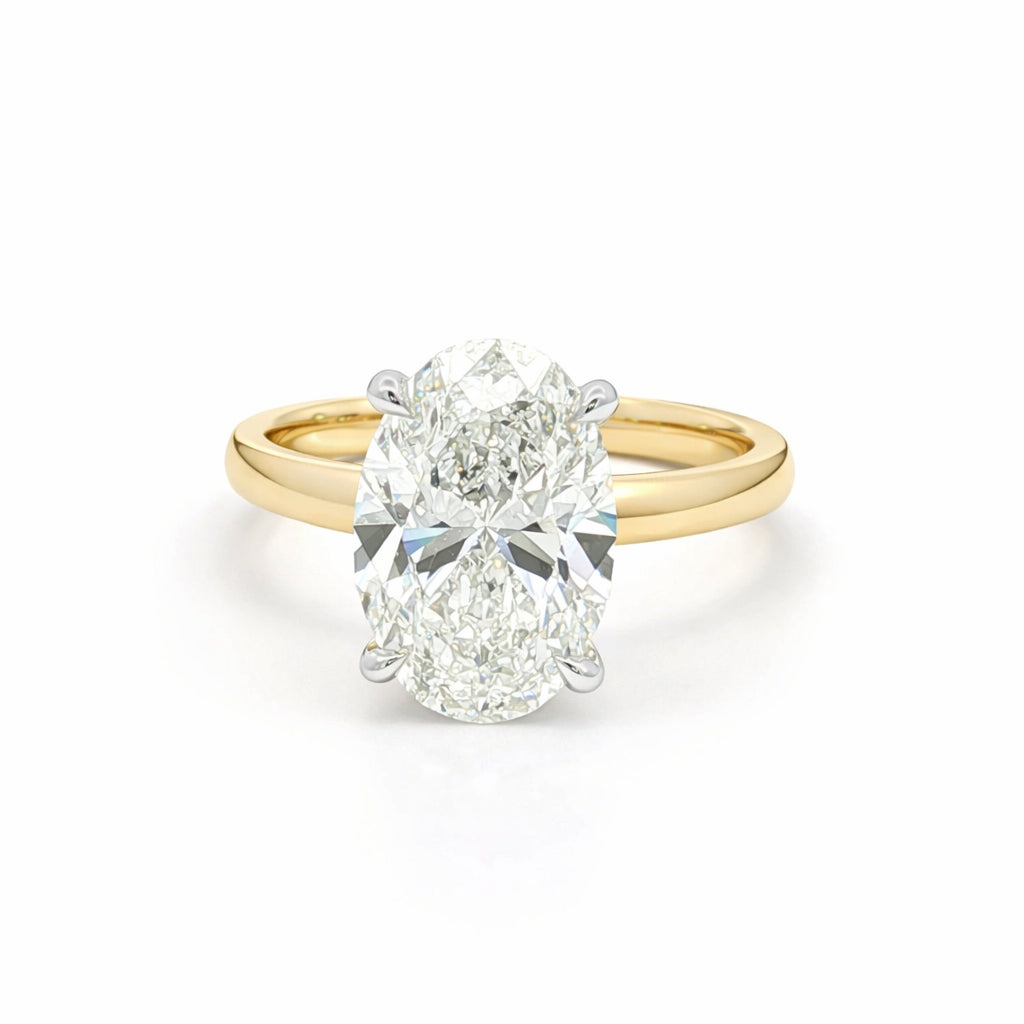 18ct Yellow Gold 4.02ct Oval Solitaire Design No: 12061-4.02CTLGD