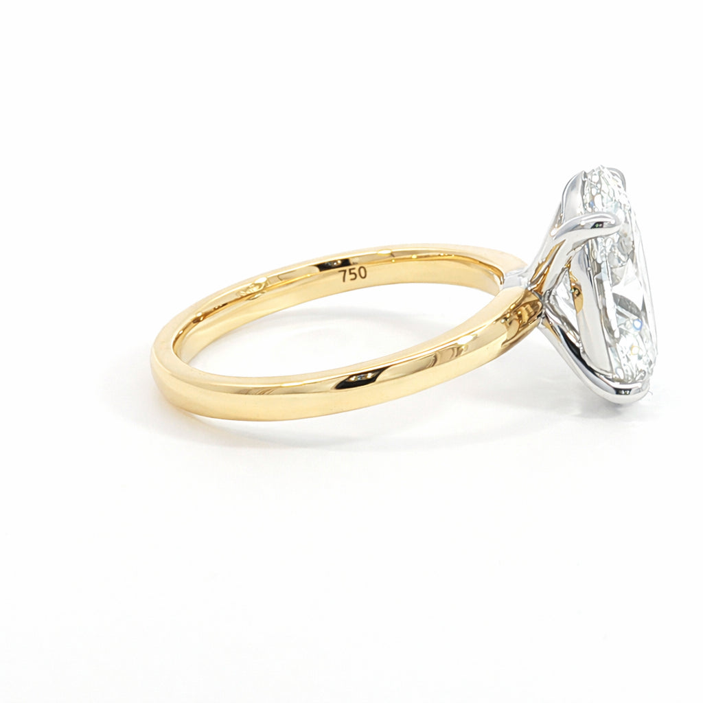 18ct Yellow Gold 4.02ct Oval Solitaire Design No: 12061-4.02CTLGD