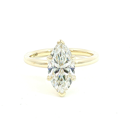 Marquise Cut Diamond Solitaire Ring in 9ct Yellow Gold Design No: LGRCL9YMQ2