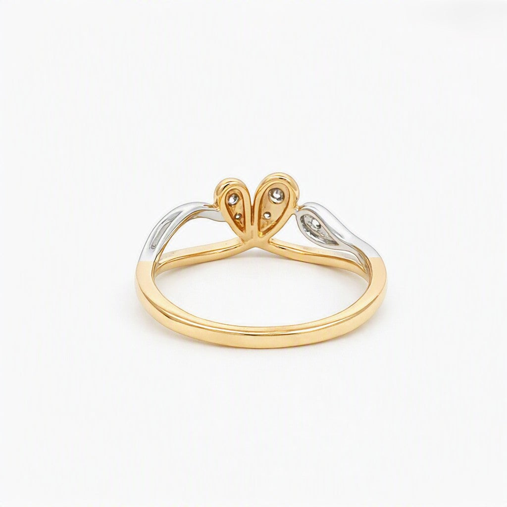 Dreamtime 18ct Two‑Tone Argyle Diamond Triple Pear Crossover Ring. Design: