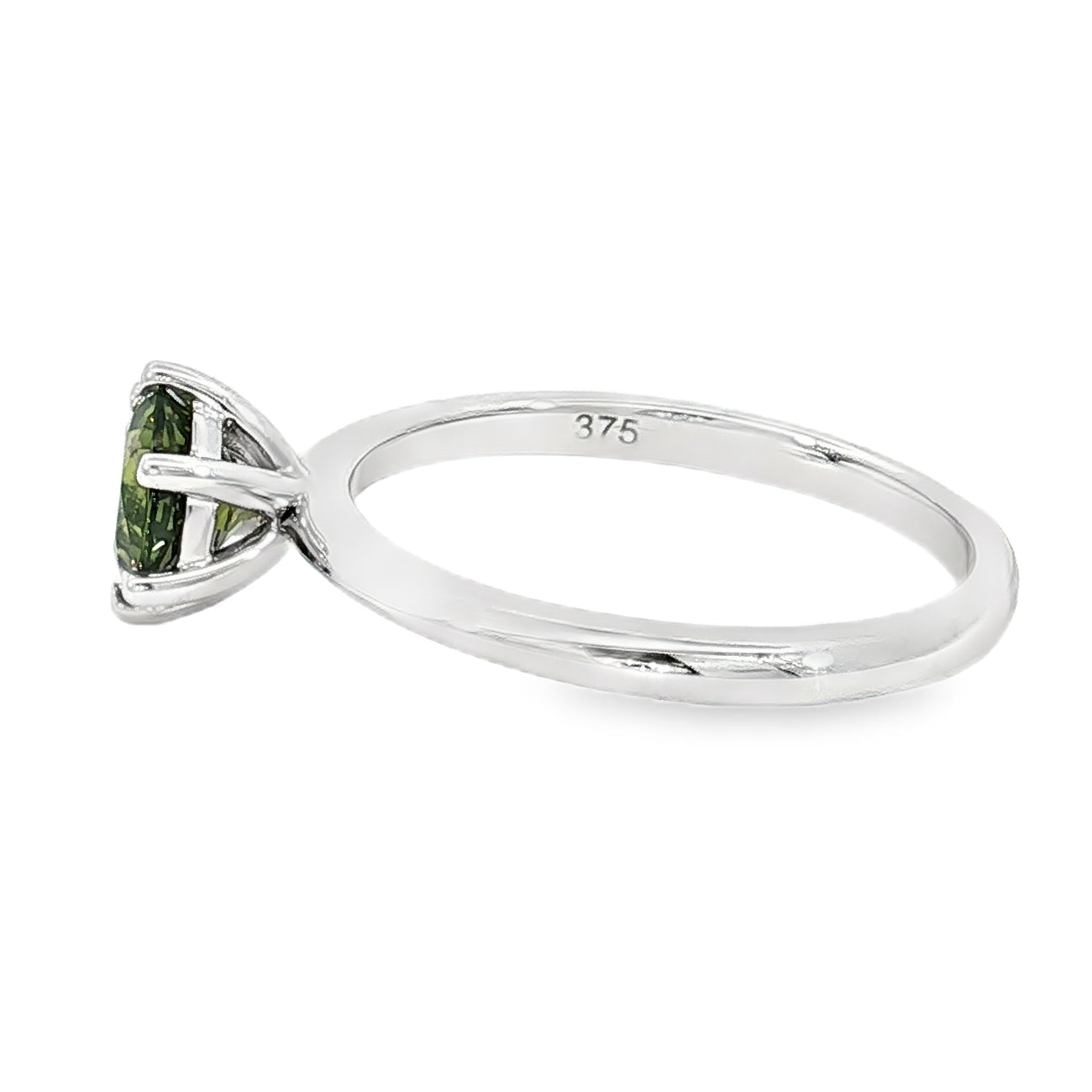 9ct White Gold Sapphire Dress Ring. Design No: SDRRDNPWG002.