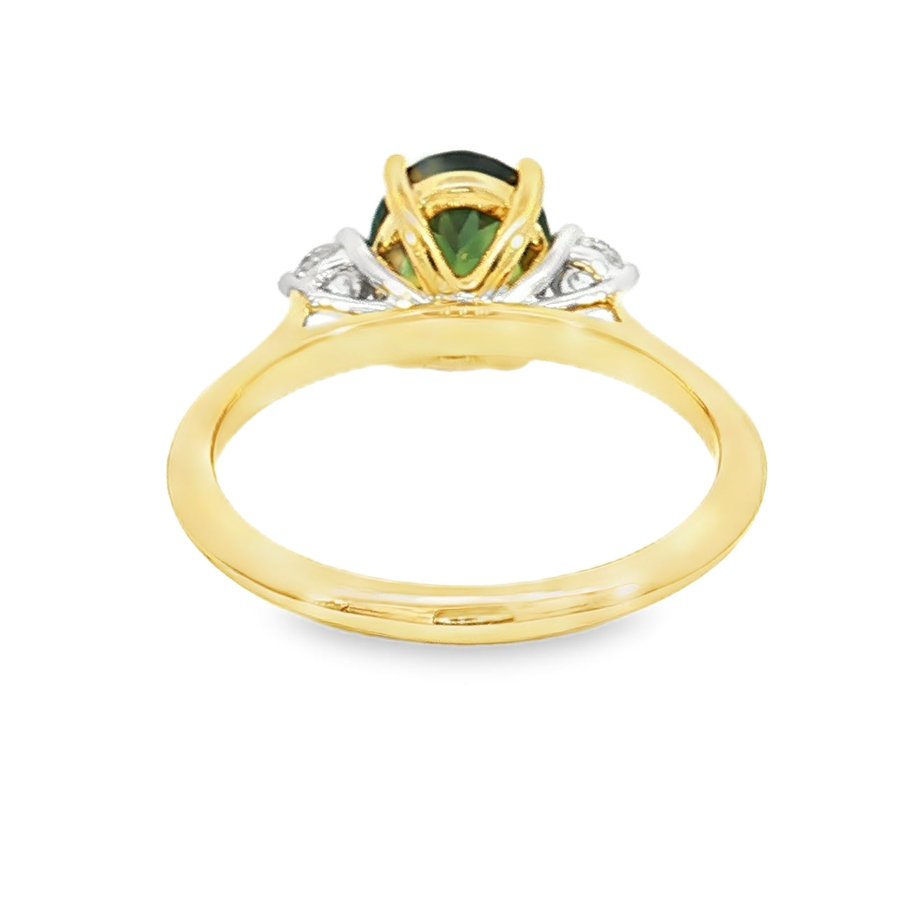 18ct Yellow Gold Sapphire and Diamond Ring. Design No: SDTOVNPYP002.