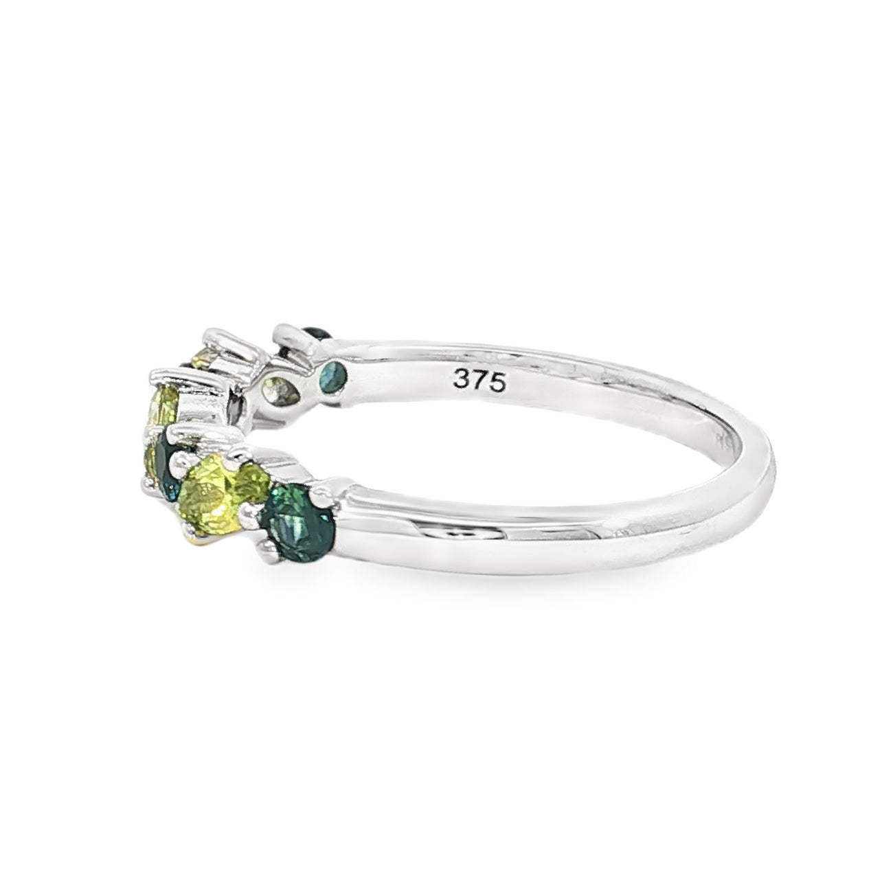 9ct White Gold Sapphire Dress Ring. Design No: SDWMQAYWY002.