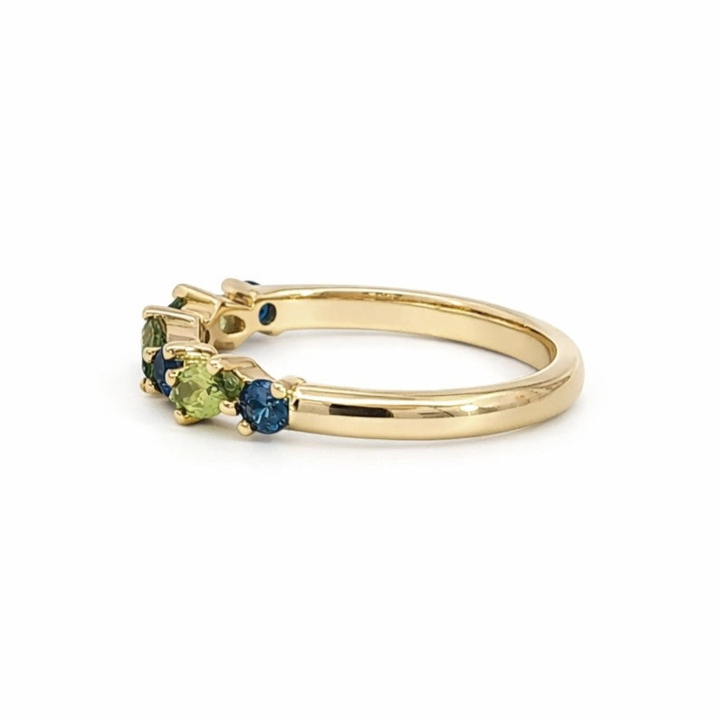 9ct Yellow Gold Sapphire Dress Ring. Design No: SDWMQAYYY002.