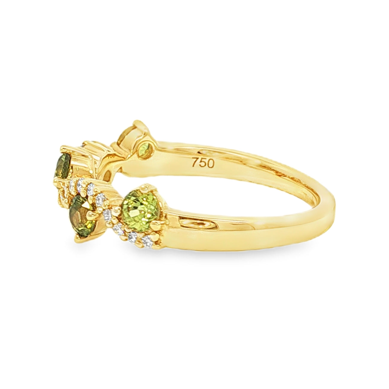 18ct Yellow Gold Sapphire and Diamond Ring. Design No: SDWRDBPYY001.