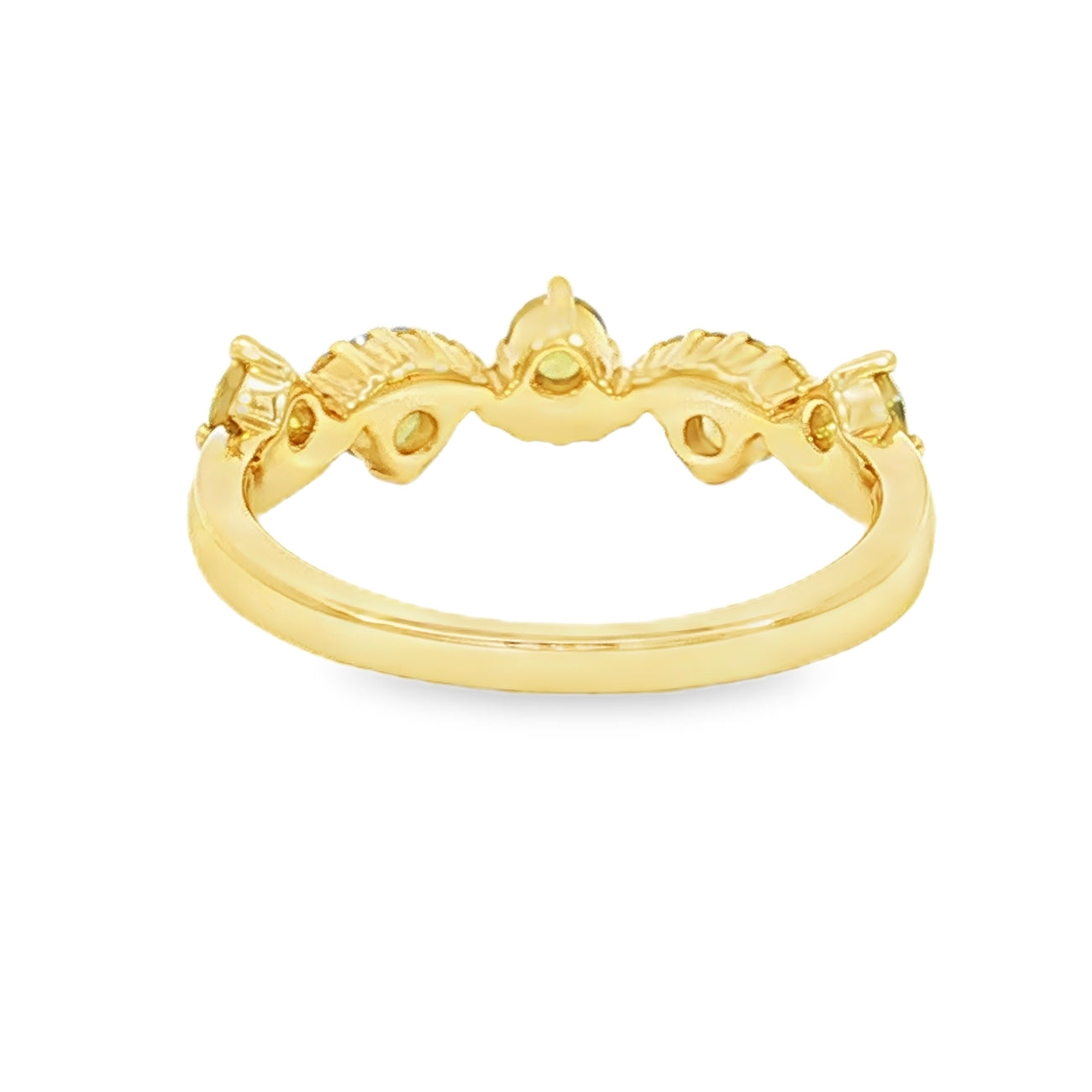 18ct Yellow Gold Sapphire and Diamond Ring. Design No: SDWRDBPYY001.