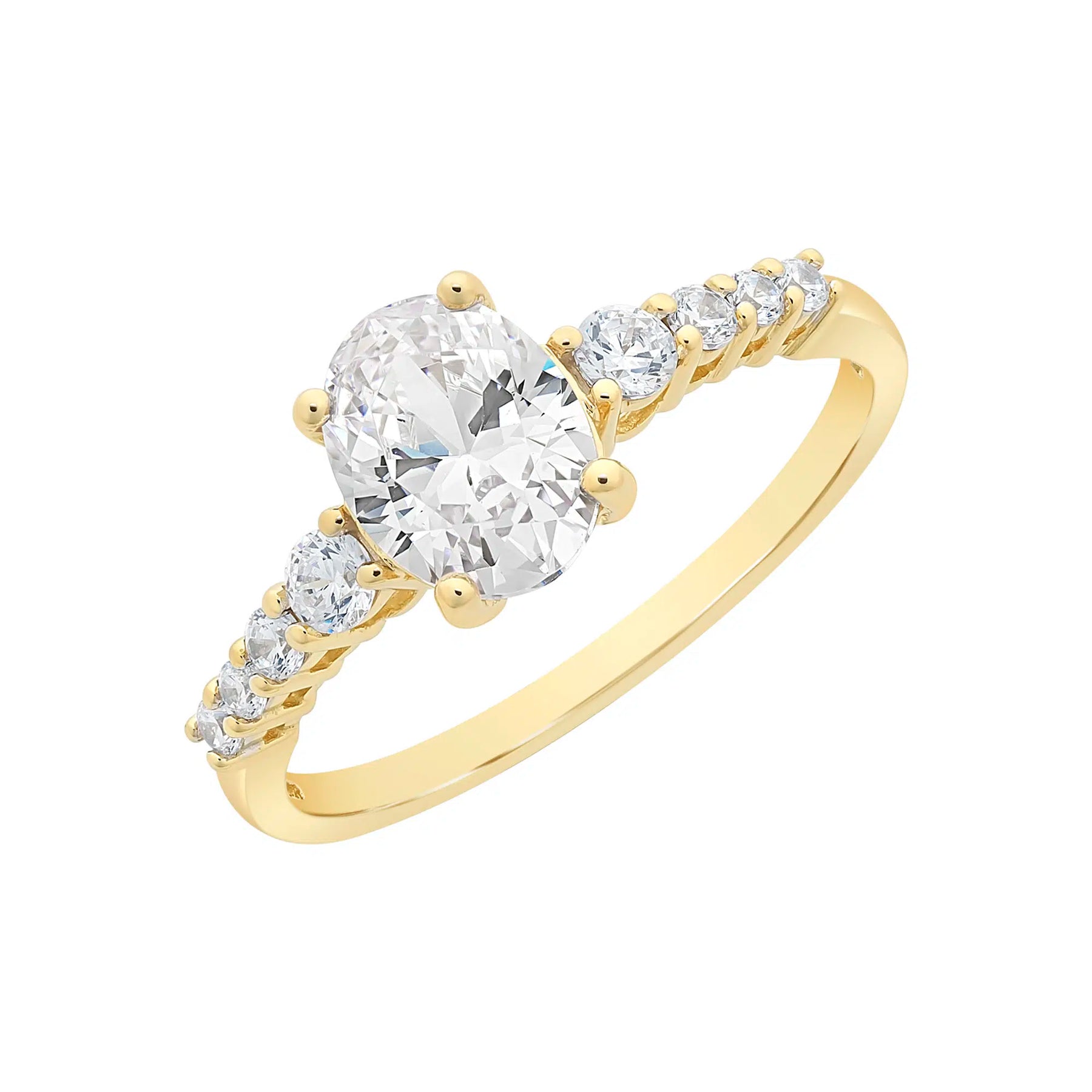 Yellow Gold Cubic Zirconia Ring. Design No: M3219 – Stearns Jewellers