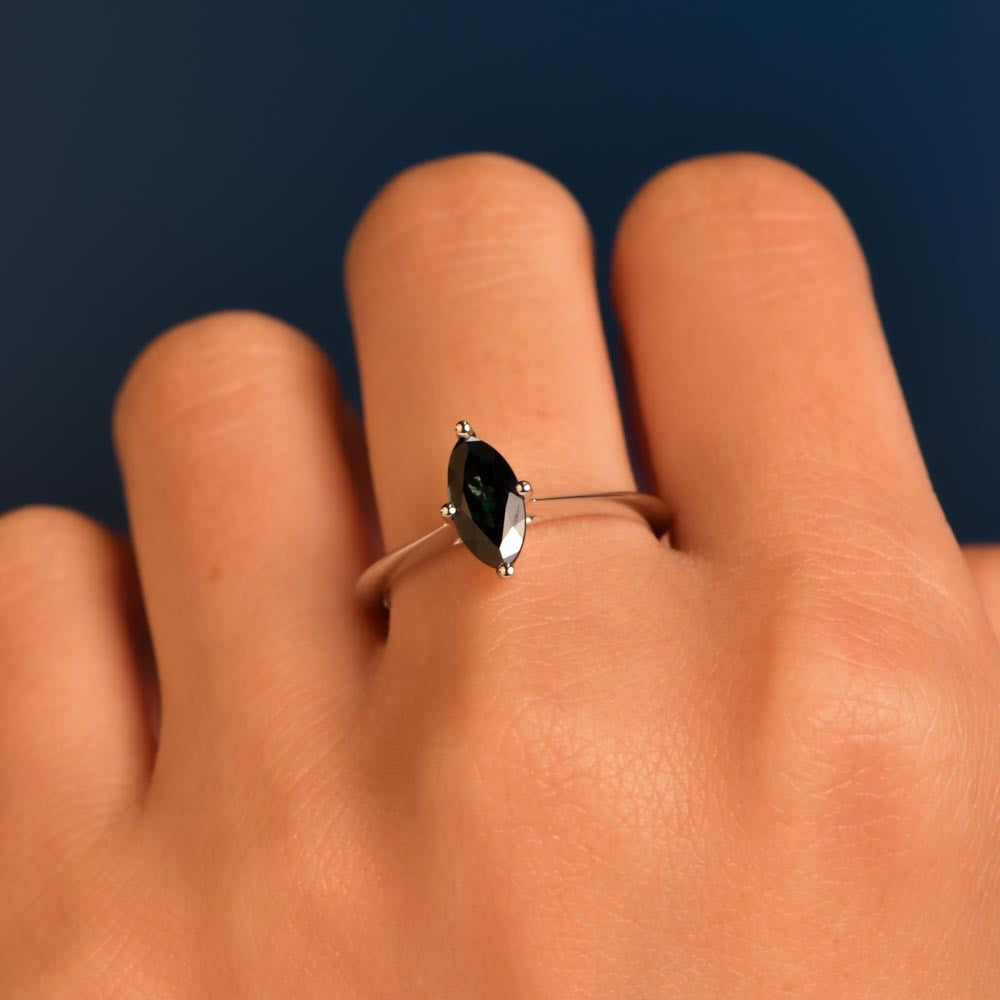 Sapphire Dreams – MAIRA Natural Sapphire Marquise Ring. Design: SDRMQNPWT001