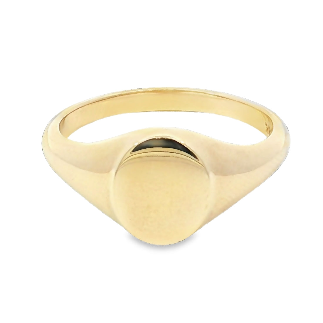 9ct Yellow Gold Oval Gents Signet Ring. Design No: GR229C