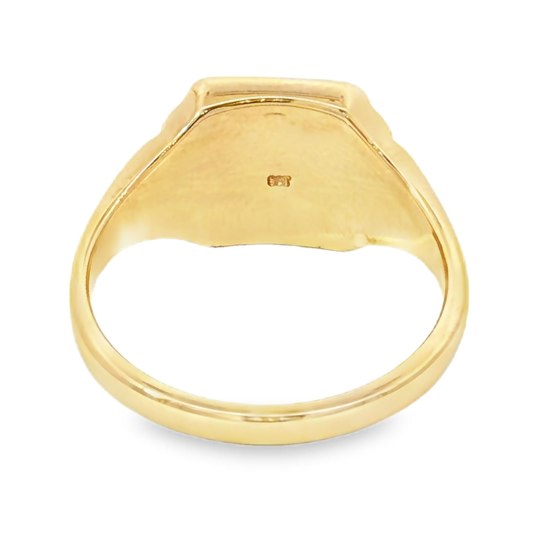 9ct Yellow Gold Gents Engraved Signet Ring. Design No: GD240-9Y