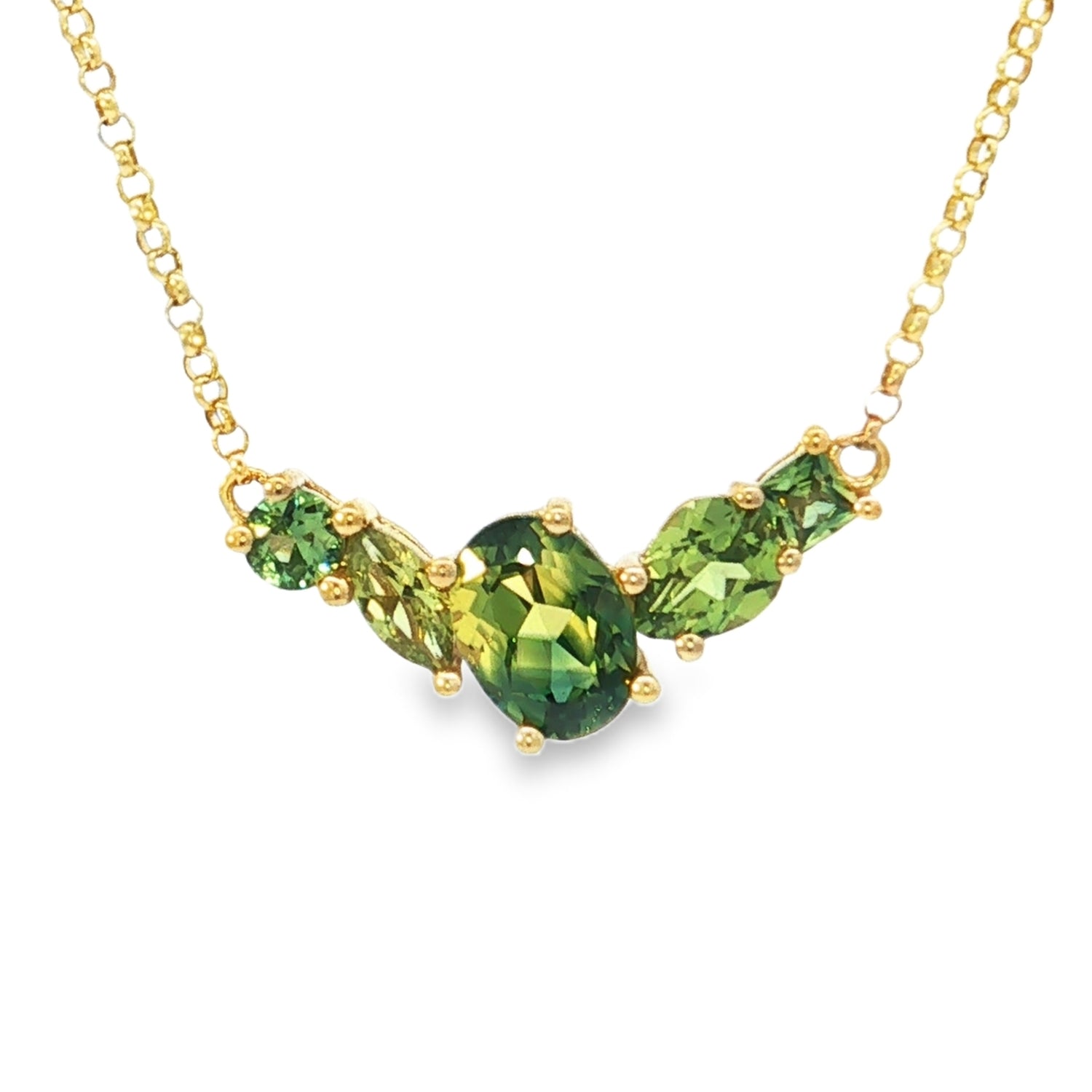 Sapphire Dreams Ophelia Necklace in 9ct Gold with Australilans Sapphires. Design: SDPOVMSYM005