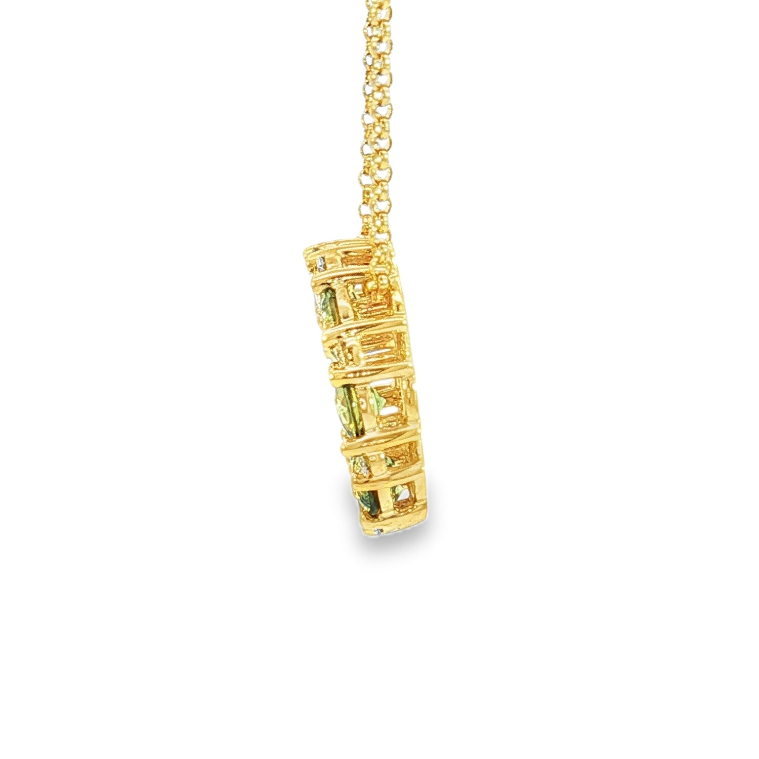 18ct Yellow Gold Sapphire and Diamond Necklace. Design: SDPRDMSYP007.