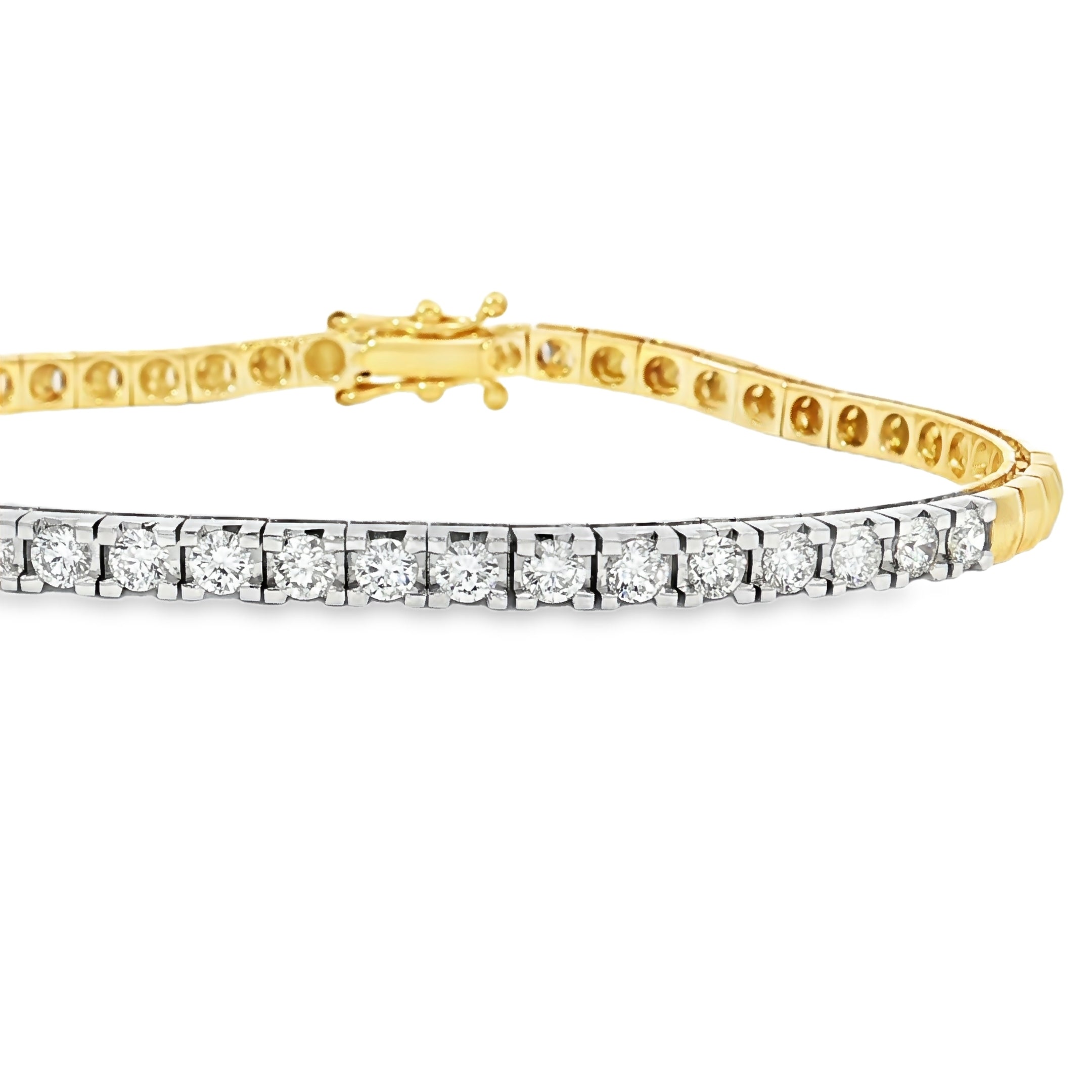 18ct Yellow and White 18 x Diamond Bracelet. Design No: 18DTT