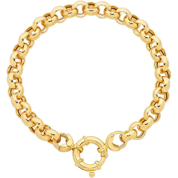 9ct Gold Silver Filled Bracelet with 9ct Solid Gold Euro Clasp Design No: M2150.