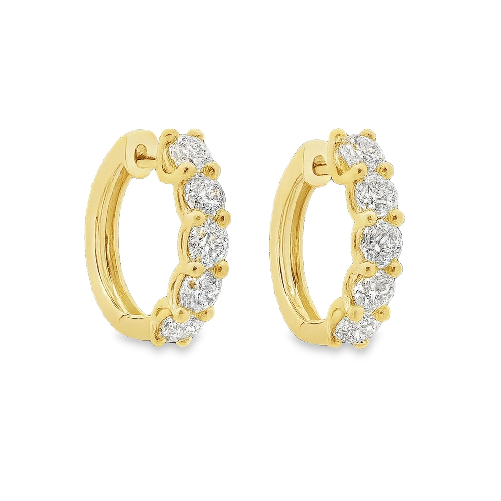 9ct Yellow Gold Lab-Grown Diamond Earrings. Design No: E798-9YD-2