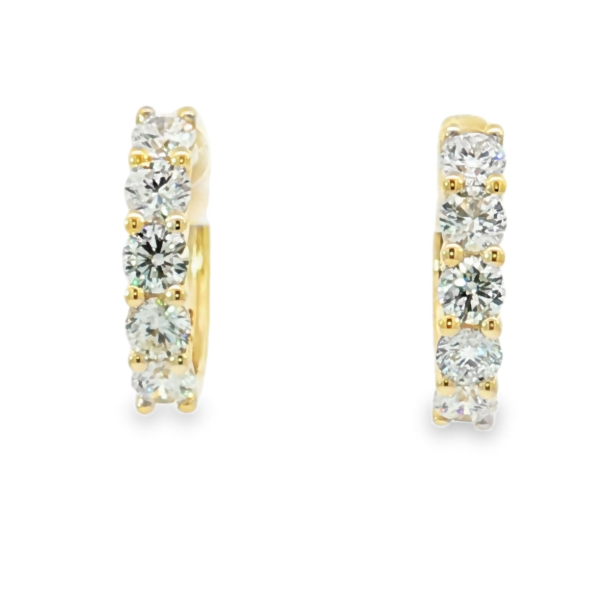 9ct Yellow Gold Lab-Grown Diamond Earrings. Design No: E798-9YD-2