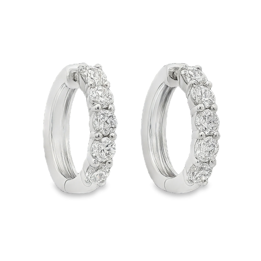 9ct White Gold Lab Grown Diamond Earrings. Design No: E813-9WD-2