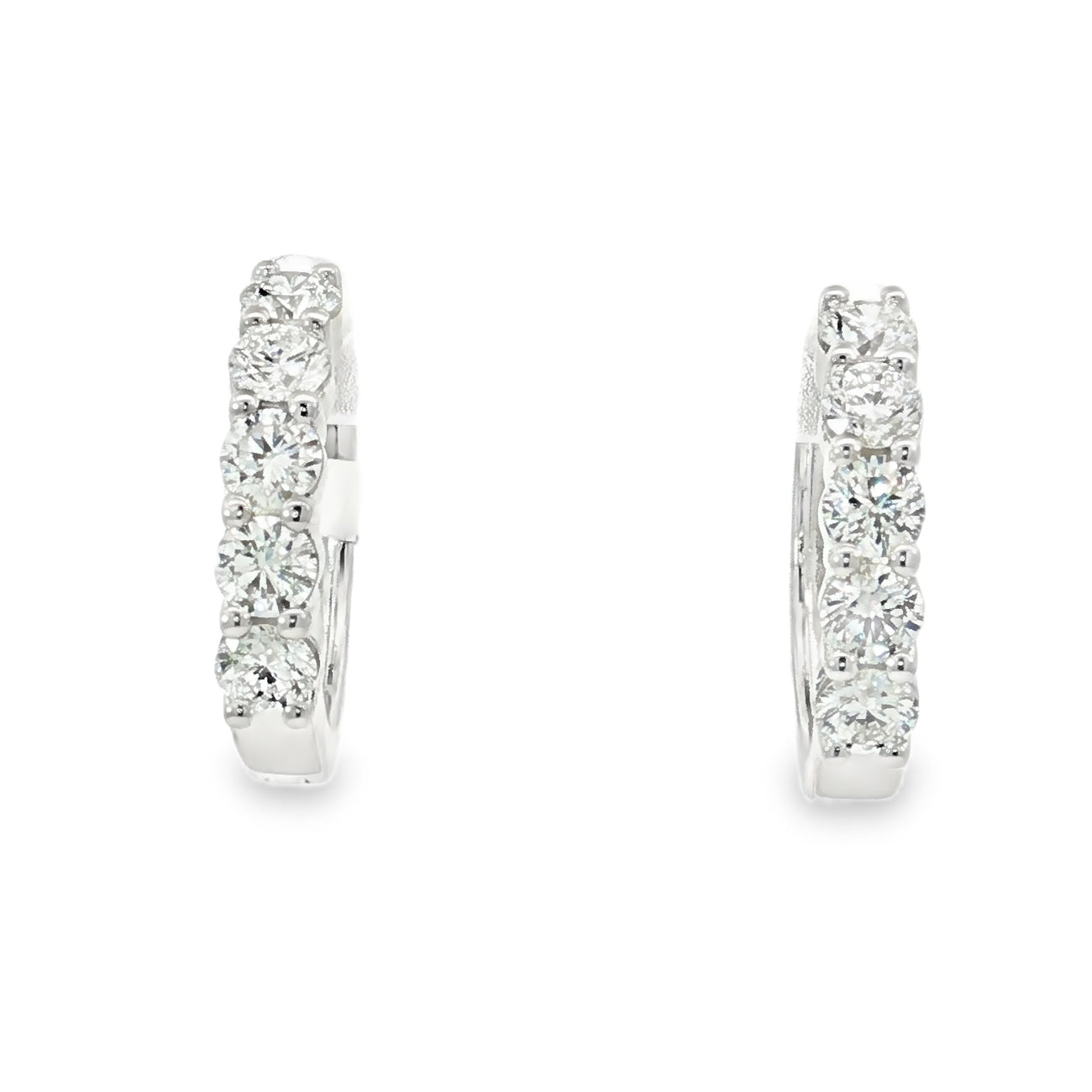 9ct White Gold Lab Grown Diamond Earrings. Design No: E813-9WD-2