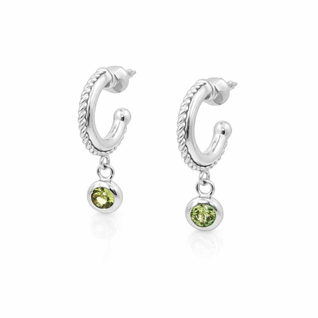 9ct White Gold Sapphire Earrings. Design No: SDERDDSWY003.