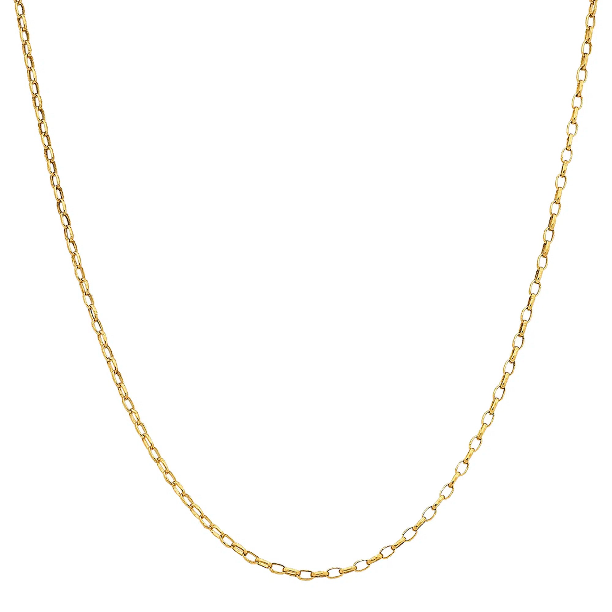 9ct Yellow Gold Silver Filled Belcher Link Chain, with Extender. Design No: M2771.