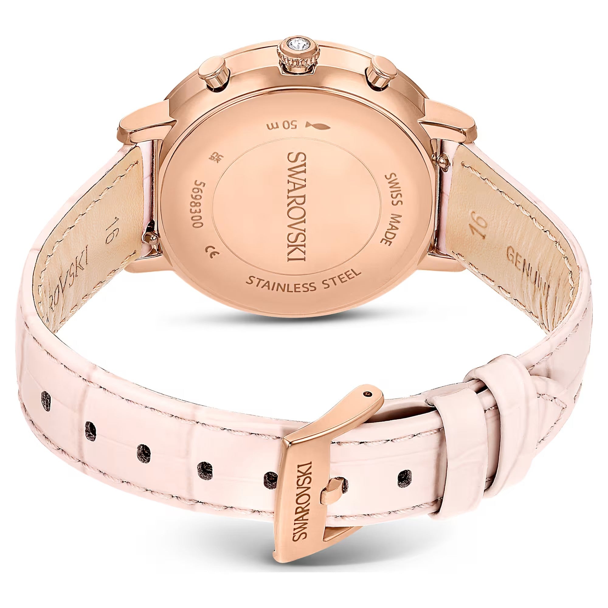 Matrix tennis chronograph watch Swiss Made, Leather strap Design No: 5698300