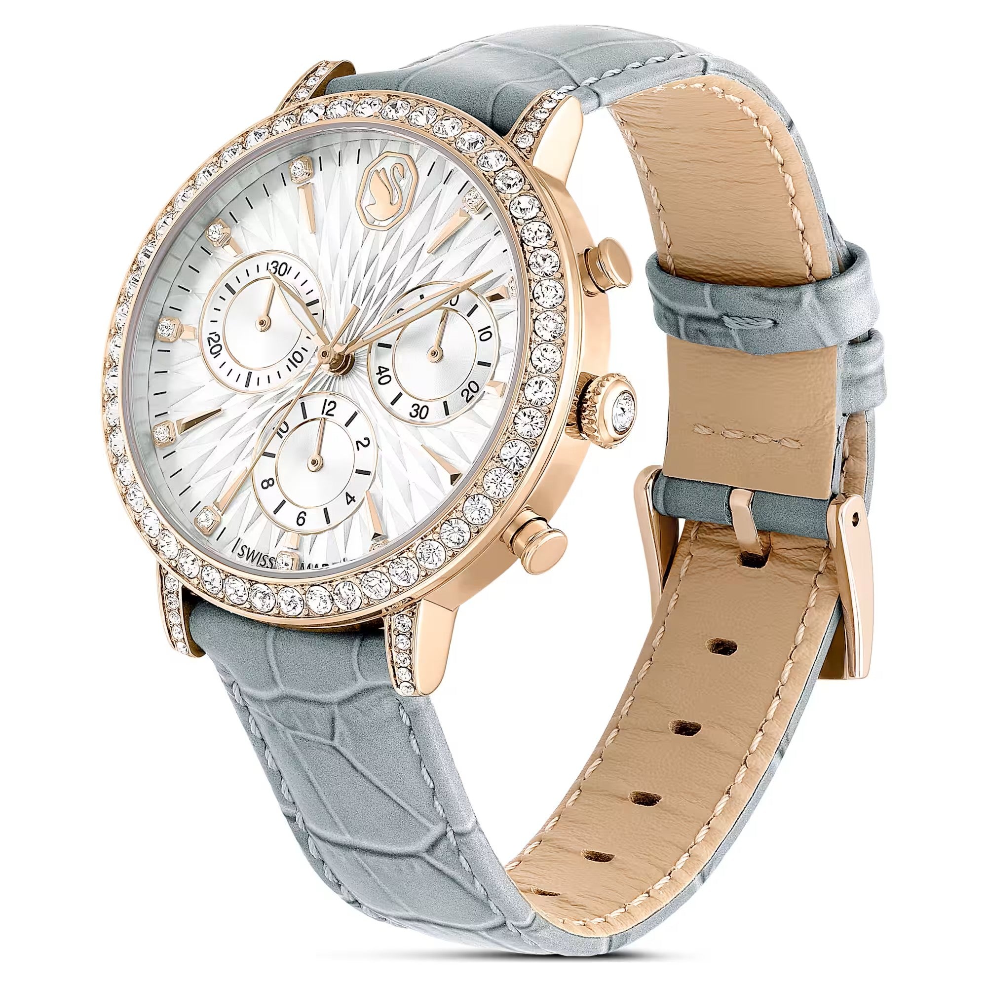 Matrix tennis chronograph watchSwiss Made, Leather Strap, Design No: 5702851