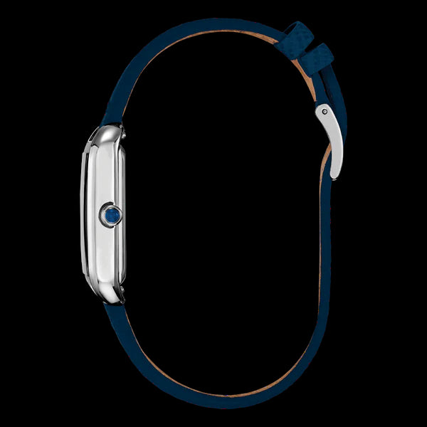 Citizen Ladies Eco-Drive stainless steel WR watch with leather strap. Design No: EM1190-06L