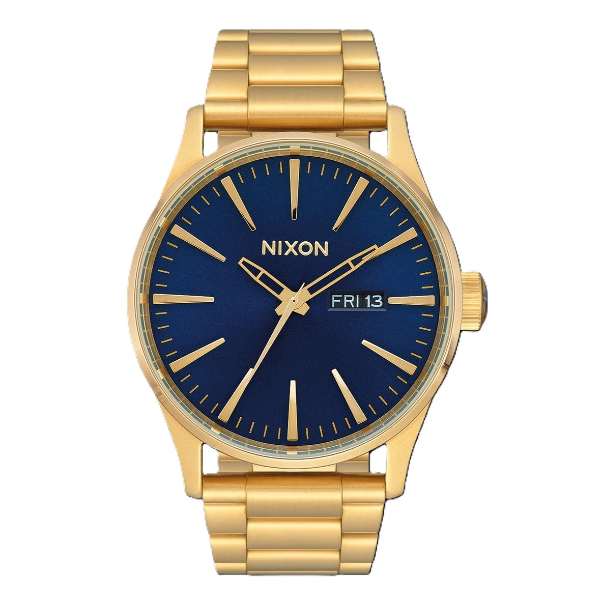 Nixon Sentry Stainless Steel. Gold / Blue Sunray / Gold. Design: A356-3334-00