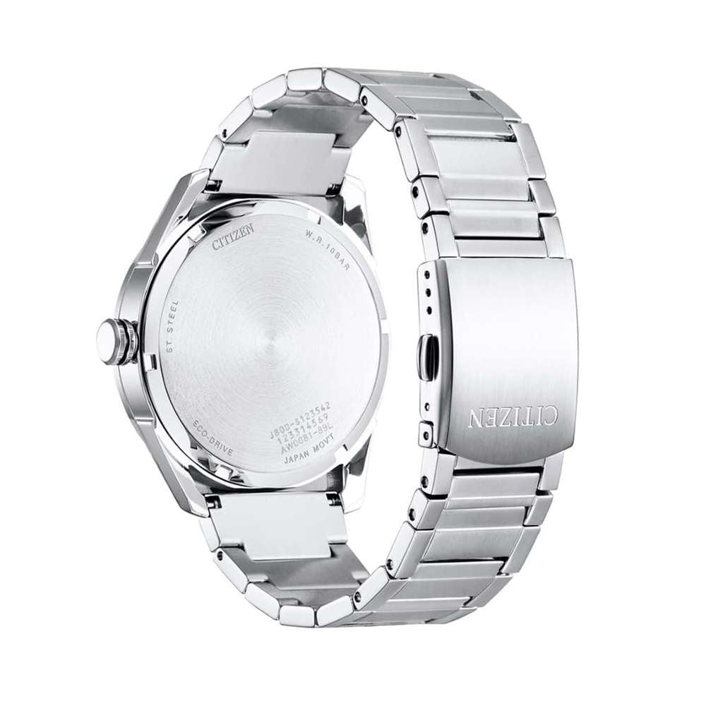 Citizen Gents Eco-Drive Bracelet SSWP WR100 Watch. Design No: AW1670-82A