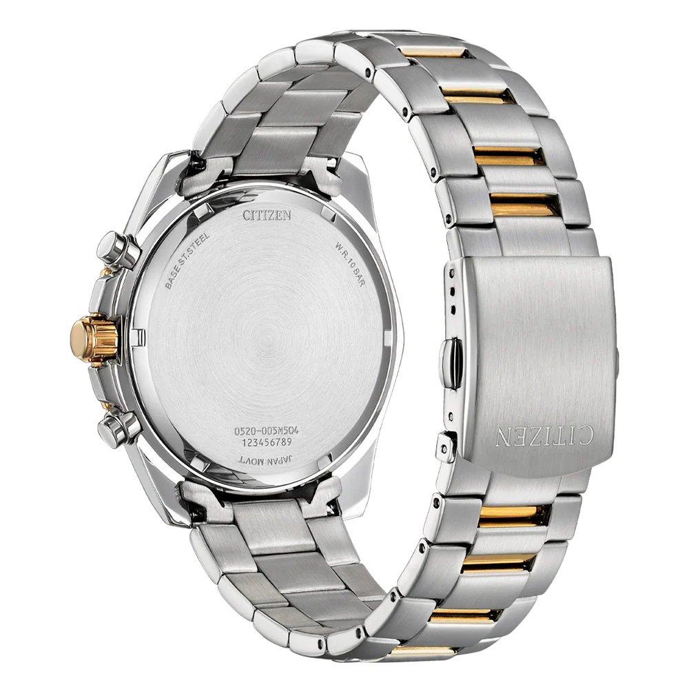 Citizen Gents Quartz Bracelet SSTT WR100 Watch. Design No: AN8204-59X.