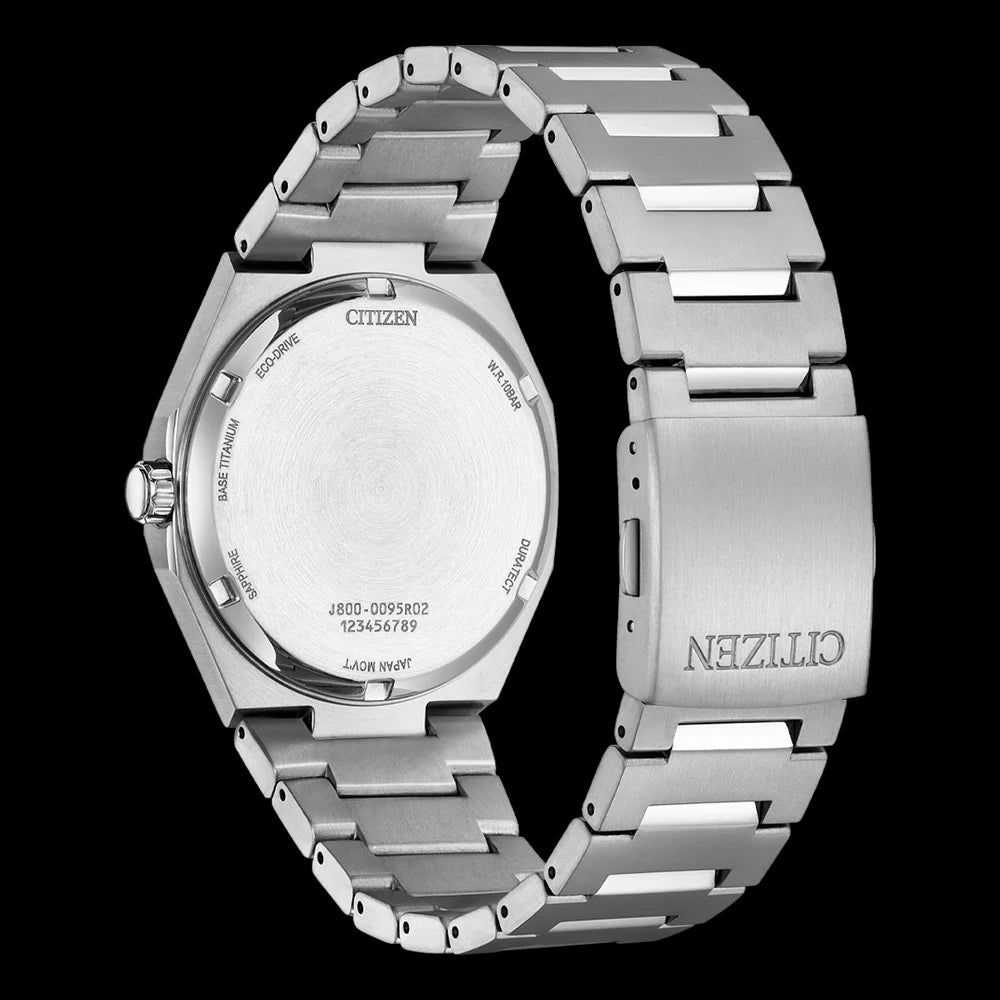 Citizen Zenshin Gents Eco-Drive Bracelet TIWP WR100 Watch. Design No: AW0130-85A