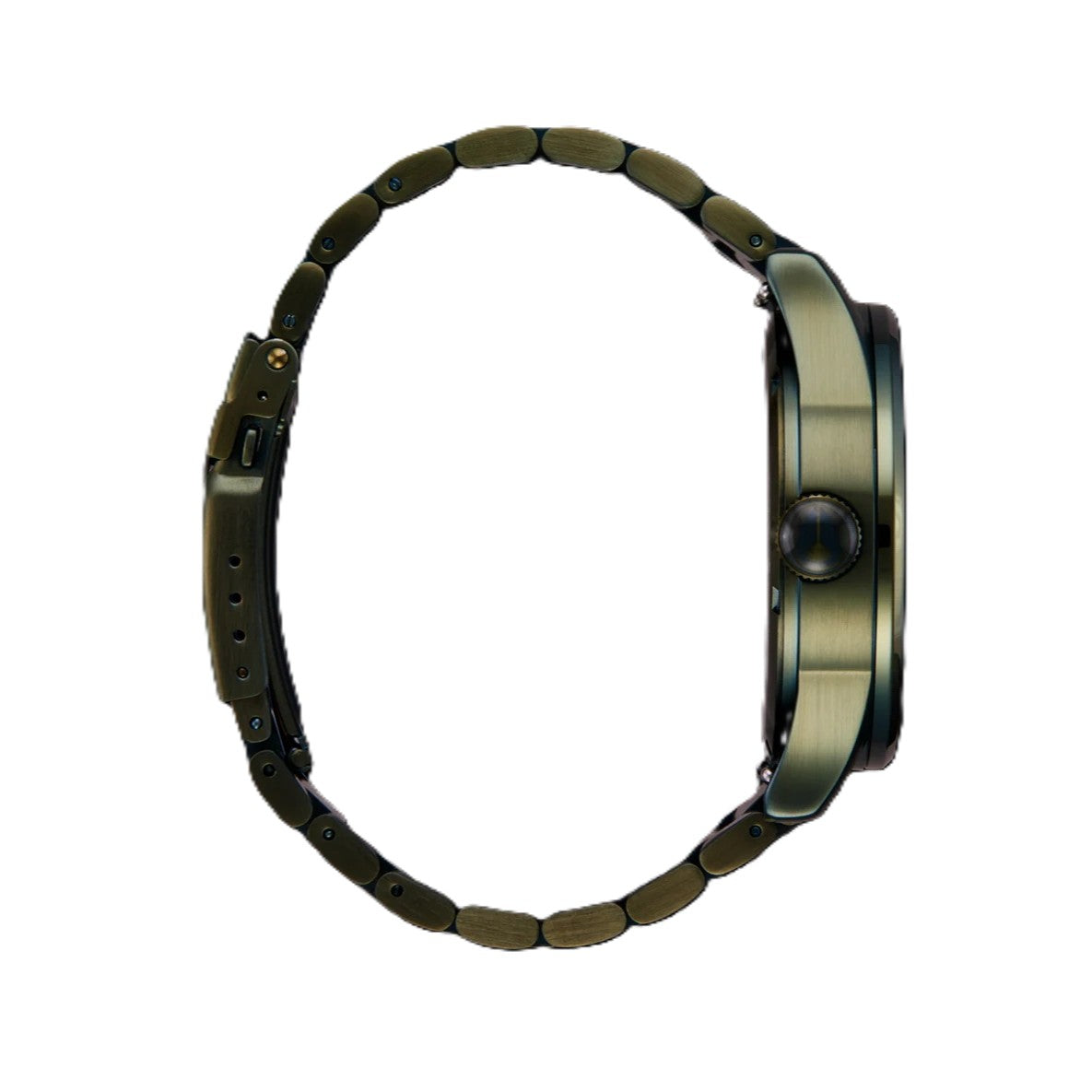 Nixon Sentry Stainless Steel Dark Olive/Black Watch. Design No: A356-5110-00