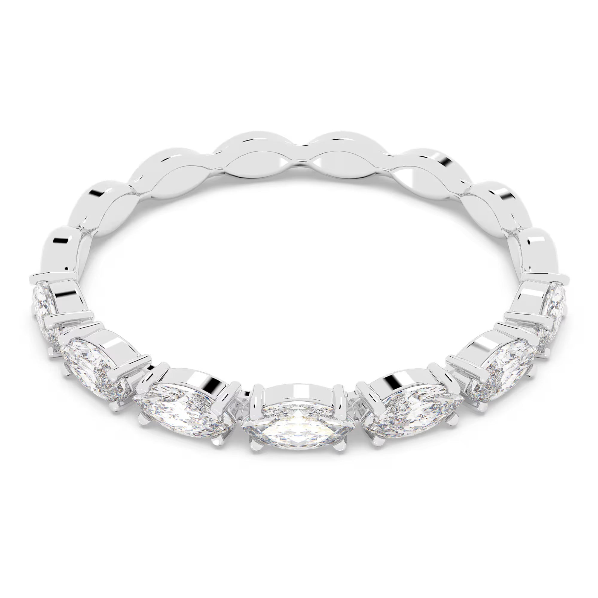 Vittore ring, Marquise cut, White, Rhodium plated. Design No: 5354786