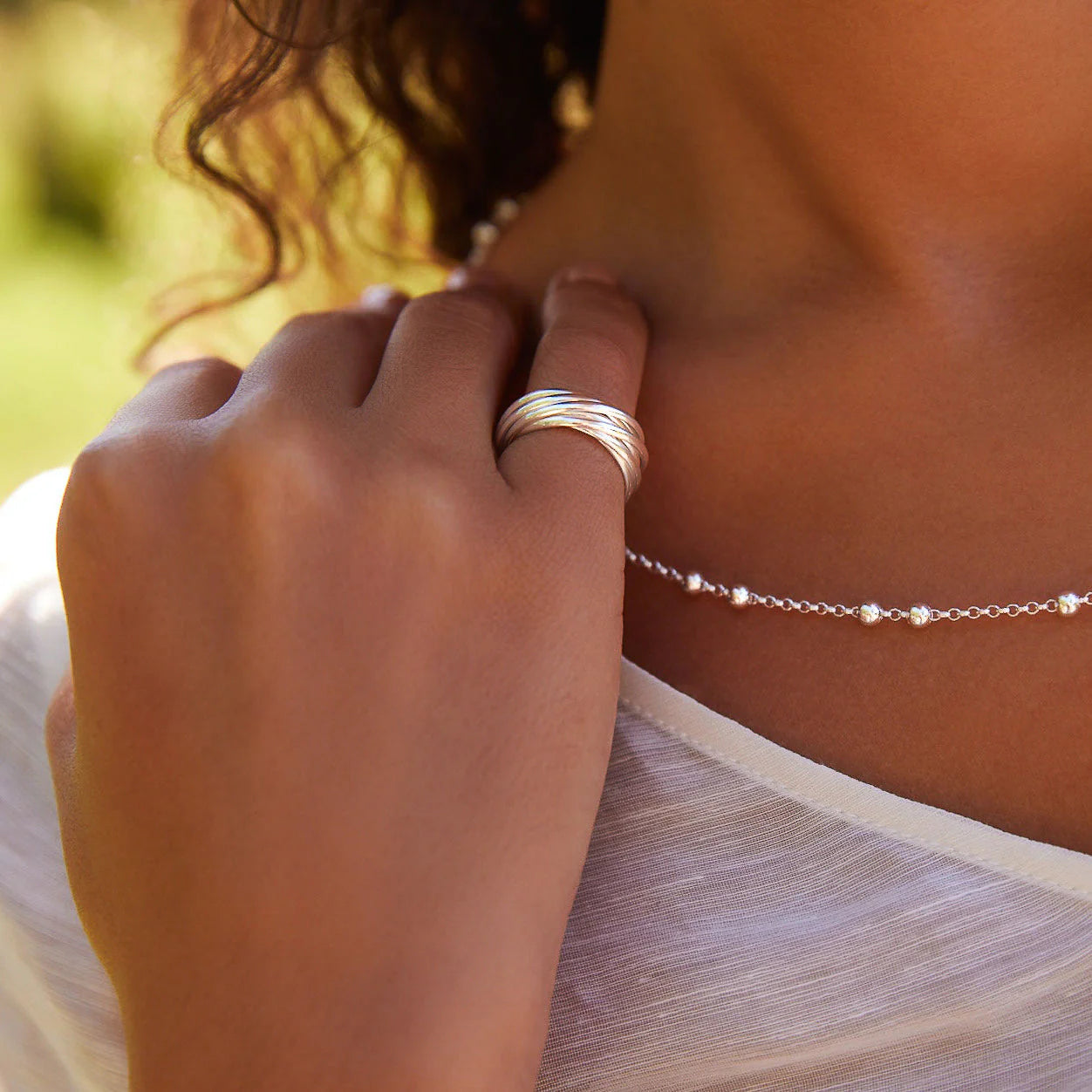 Najo Revival Eight-Band Silver Ring. Design No: R6861-M