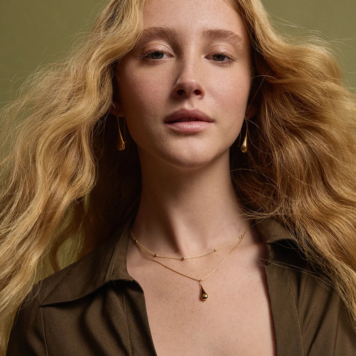 NAjo Like a Breeze Necklace (45cm), Gold Plated. Design: N3241-45