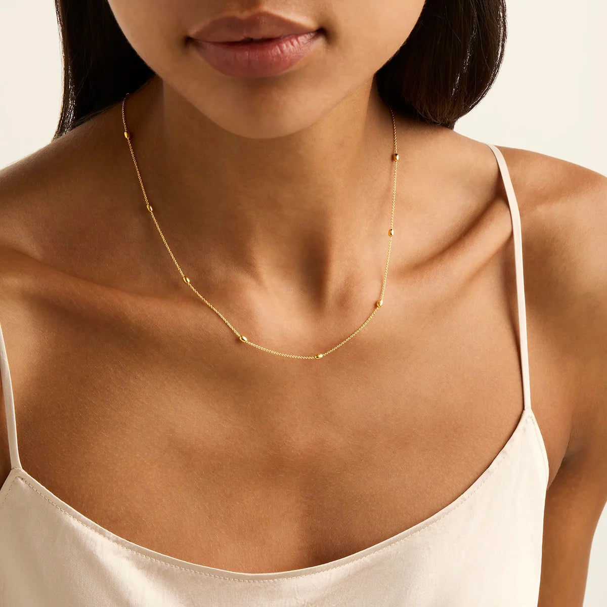 NAjo Like a Breeze Necklace (45cm), Gold Plated. Design: N3241-45