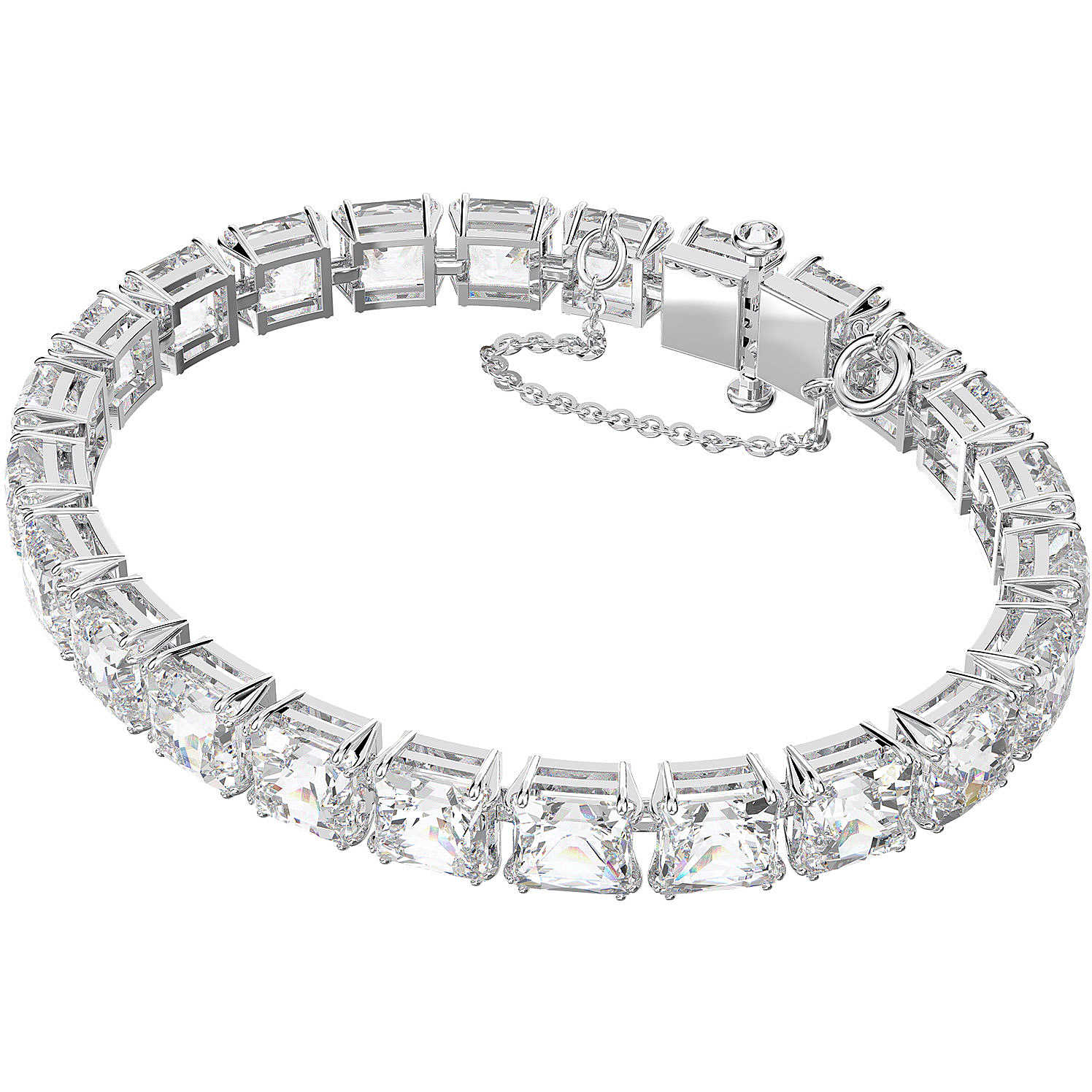 Millenia bracelet, Square cut, Small, White, Rhodium plated. Design No ...