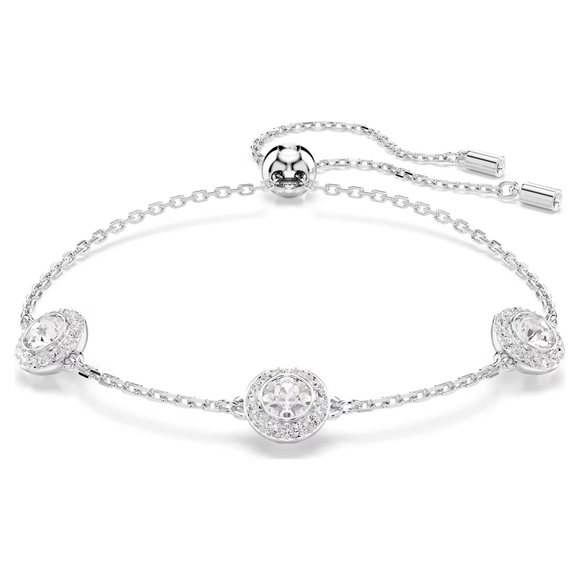 Una Angelic bracelet, Round cut, Double sided motifs, White, Rhodium plated. Design No: 5732272